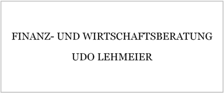 Udo Lehmeier - Finanz- & Wirtschaftsberatung